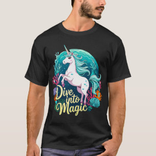 T-shirt Plongez dans la magie – Licorne de récif