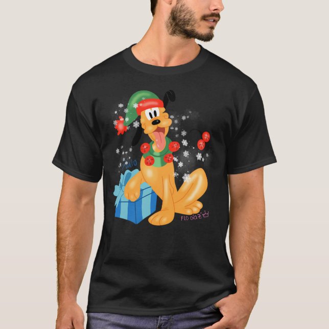 T-shirt Plug Dog Mickey Noël (Devant)