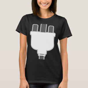 T-shirt Plug Easy Plug Et Socket Couple Costume Halloween