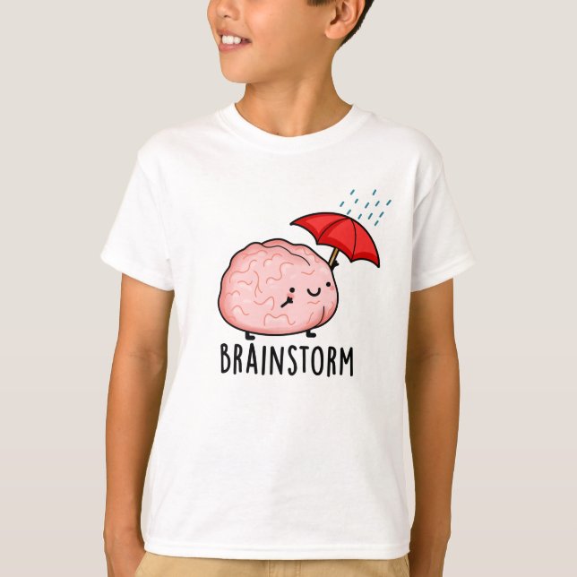 T-shirt Pluie cérébrale amusante Anatomie Pun (Devant)