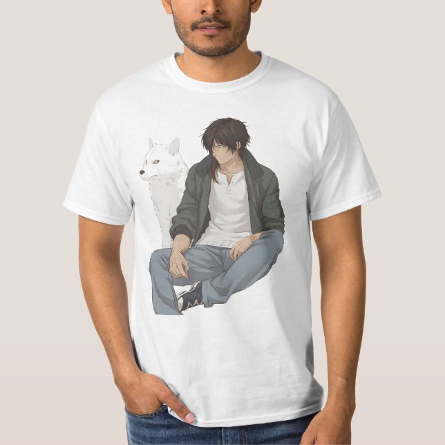 T-shirt " Pluie de loup - Kiba" (Devant)