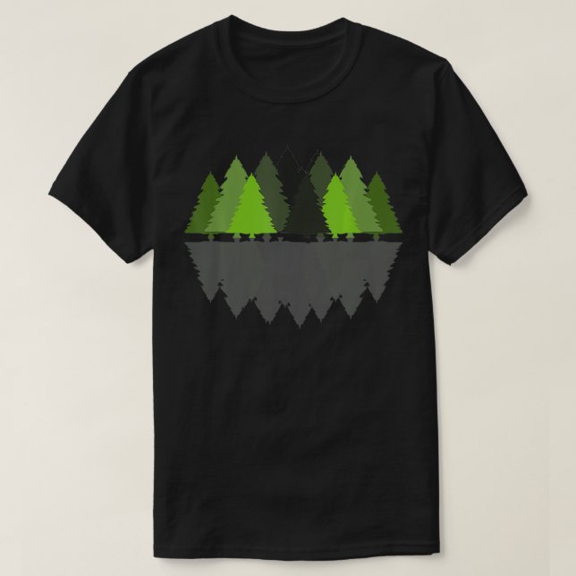 T-shirt Pluie Forêt Pins Arbres Nature Lover (Design devant)