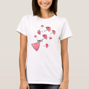 T-shirt Pluies roses