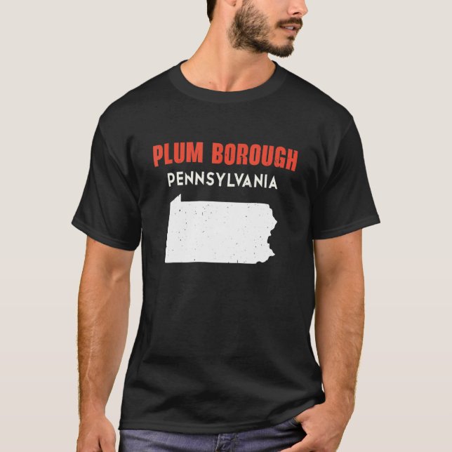 T-shirt Plum borough Pennsylvania USA State America Travel (Devant)