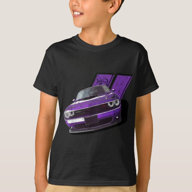 T-shirt Plum Crazy Muscle moderne voiture américaine V8 mo (Devant)