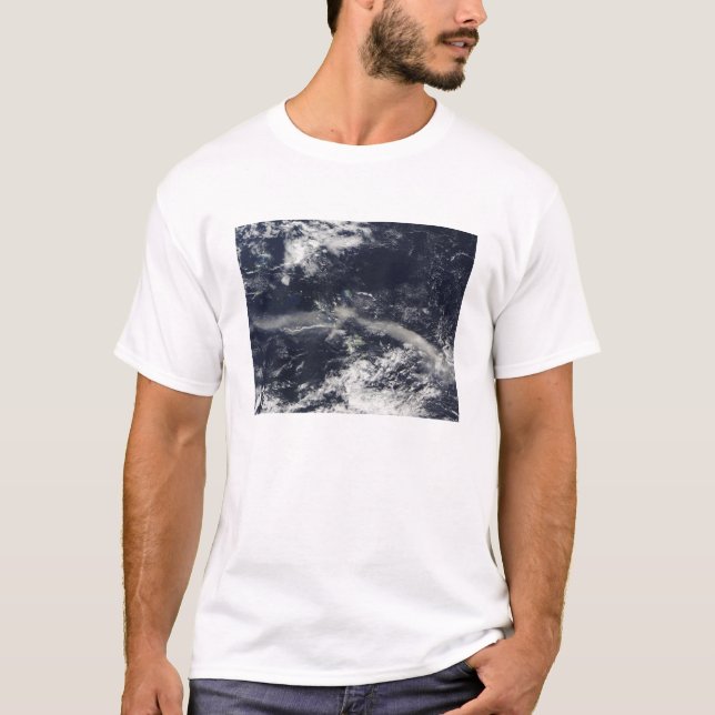 T-shirt Plume de cendres de Soufriere Hills, Montserrat (Devant)