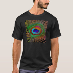 T-shirt Plume de paon cuivré vibrant