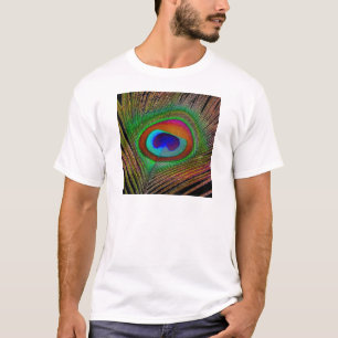 T-shirt Plume de paon cuivré vibrant