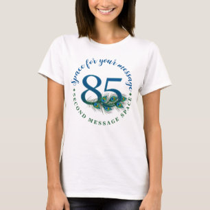 T-shirt Plumes de paon pour le 85e anniversaire
