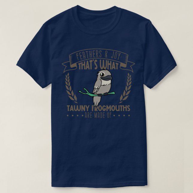 T-shirt Plumes et joie Tawny Frogmouth (Design devant)