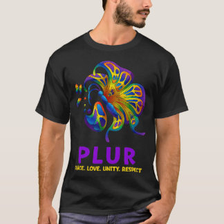 T-shirt PLUR Butterfly Unity Respect EDM House Techno DJ