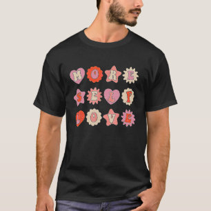 T-shirt Plus d'amour personnel Rétro Valentines Jour Coeur