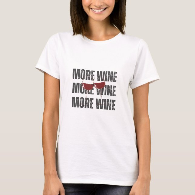 T-shirt Plus de chemise à vin (Devant)