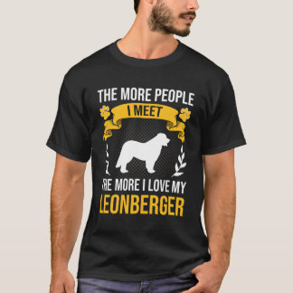 T-shirt Plus de gens que je rencontre plus J'aime Leonberg