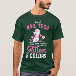 T-shirt Plus de Parties scintillant Couleurs Clou Salon Na