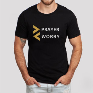 T-shirt Plus de prière Moins de souci Minimaliste foi chré