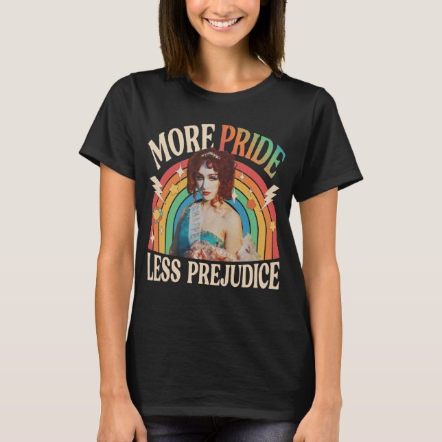 T-shirt Plus Fierté Moins Préjudice LGBT Pride Mois Gay LG (Devant)