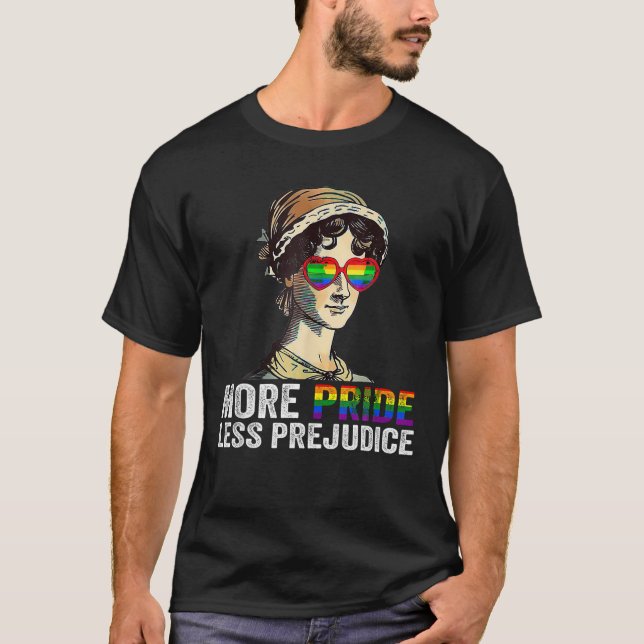 T-shirt Plus Fierté Moins Préjugés Lgbt Gay Fière Ally Fie (Devant)