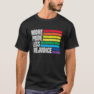 T-shirt Plus Fierté Moins Préjugés Lgbt Gay Fière Ally Fie