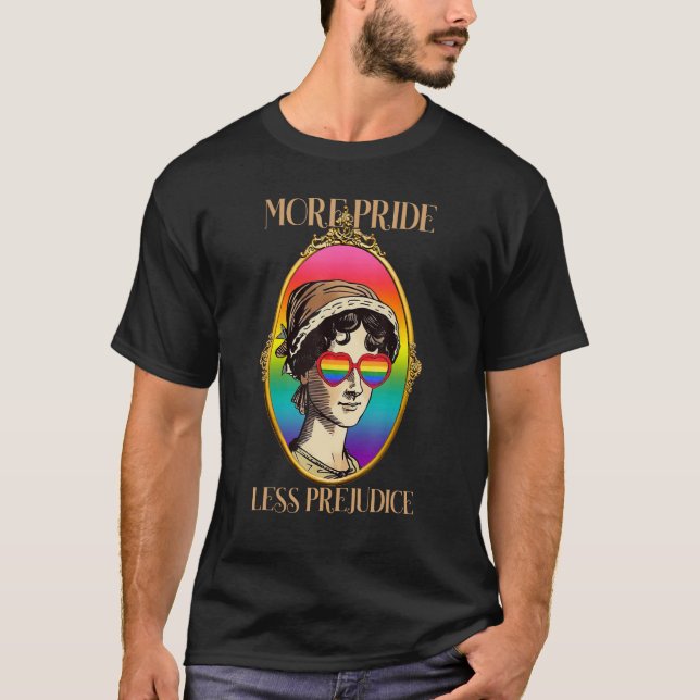 T-shirt Plus Fierté Moins Préjugés Lgbt Gay Fière Ally Fie (Devant)
