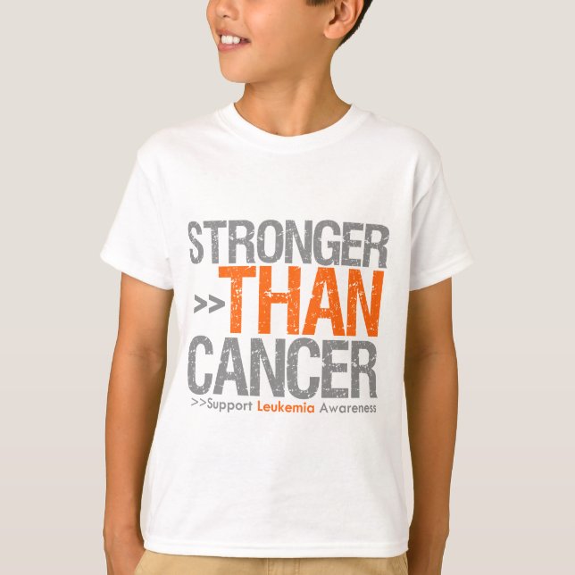 T-shirt Plus forte que le cancer - Leucémie (Devant)