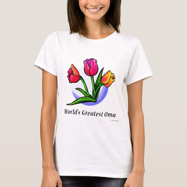 T-shirt Plus grand Oma du monde (Devant)