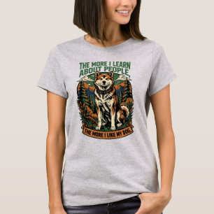T-shirt Plus j'aime mon chien