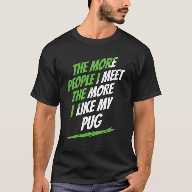T-shirt Plus Je Rencontre De Personnes Avec Un Amoureux Du (Devant)