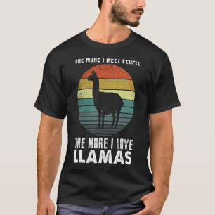 T-shirt Plus je rencontre de personnes plus j'aime les lam