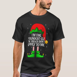 T-shirt Plus jeune lutin de Noël, tenue assortie pour la f