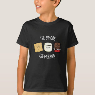 T-shirt Plus Le Plus Merrier Drôle Plus De Pun Dark BG