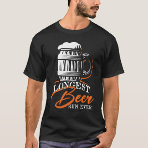 T-shirt Plus longue course de bière jamais exécutée