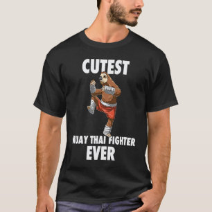 T-shirt Plus Mignon Combattant de Paresseux Muay Thai Kick