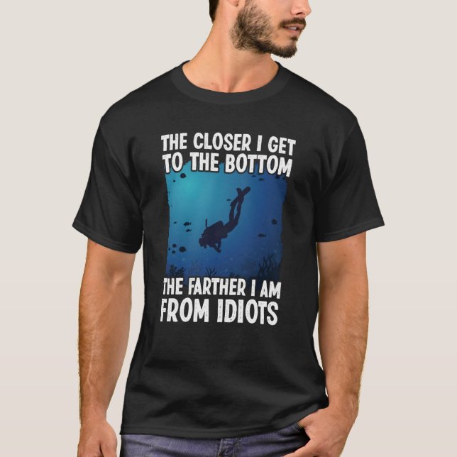 T-shirt Plus Près Je Me Rends Au Fond Plongée Plongée Plon (Devant)