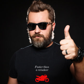 T-shirt Plus rapide que la moto Reinder Noël