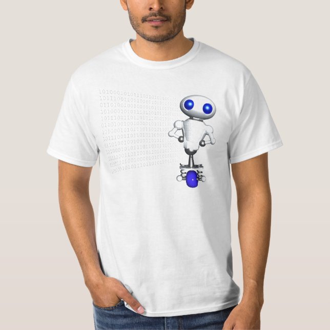T-SHIRT PLUS ROND AVEC LE CODE BINAIRE (Devant)