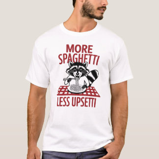 T-shirt Plus Spaghetti Moins Upsetti Raccoon Pasta