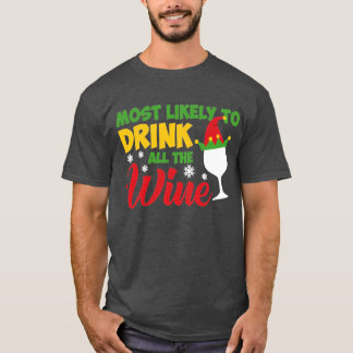 T-shirt Plus susceptible de boire tout le vin