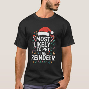 T-shirt Plus susceptible de caresser le renne drôle d'équi