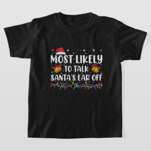T-shirt Plus Susceptible de Parler à l'Oreille du Père Noë