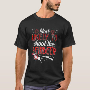 T-shirt Plus susceptible de tirer sur le renne drôle de No
