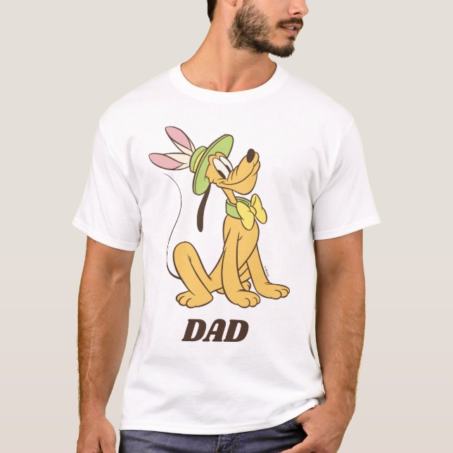 T-shirt Pluto de Pâques avec lapin de Pâques Oreilles (Devant)