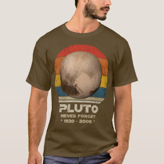 T-shirt Pluto - Jamais oublié, Retro Style Planet Drôle Sp