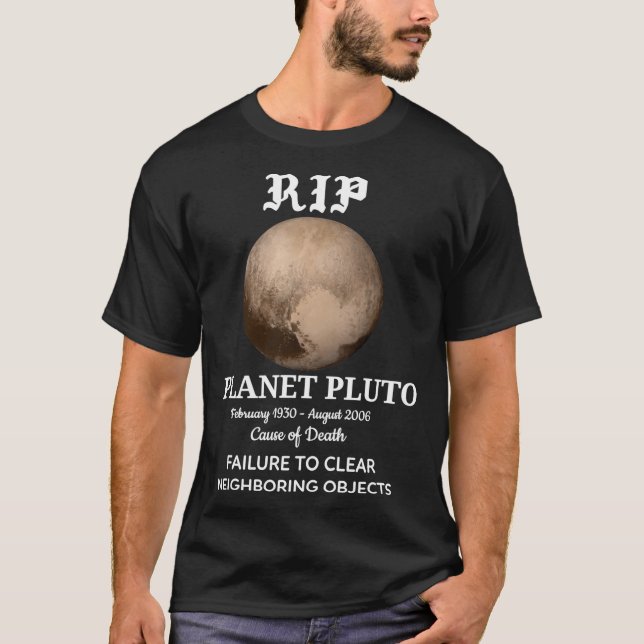 T-shirt Pluto Planet RIP Essentiel  (Devant)