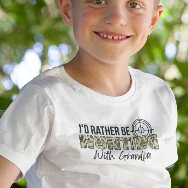 T-shirt Plutôt Chasser Avec Grand-Père Drôle (Créateur téléchargé)