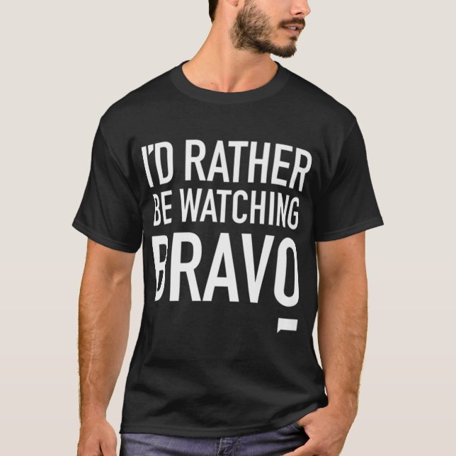 T-shirt Plutôt Regarder Bravo Slim-Fit Premium (Devant)