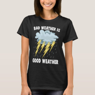 T-shirt Pluviophile Mauvais Météo C'Est Bon Météo Pluviomé