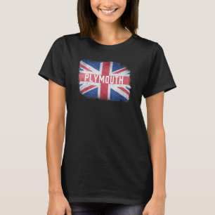 T-shirt Plymouth Royaume-Uni Drapeau Britannique Vintage U