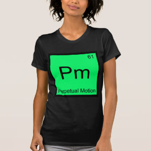 T-shirt Pm - Tee du symbole de l'élément chimique du mouve
