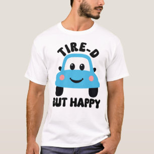 T-shirt pneu-d mais joyeux jeu de dessin animé jeu de voit